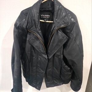 Wilsons Leather Motorcycle Bomber Aviator Flight Jacket  M